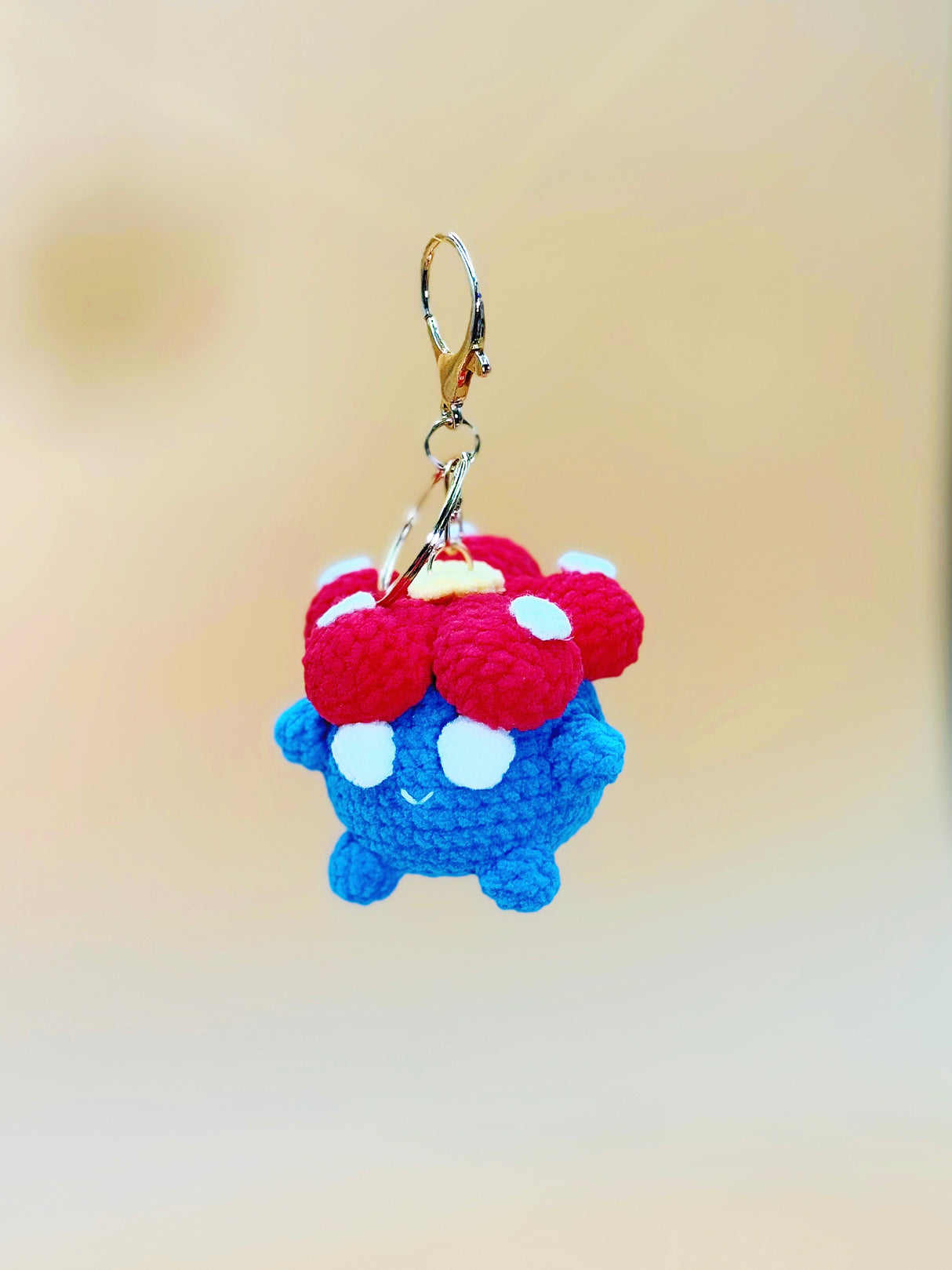 Stinky Flower Monster Keychain | Crochet Keychain Gamer Gift