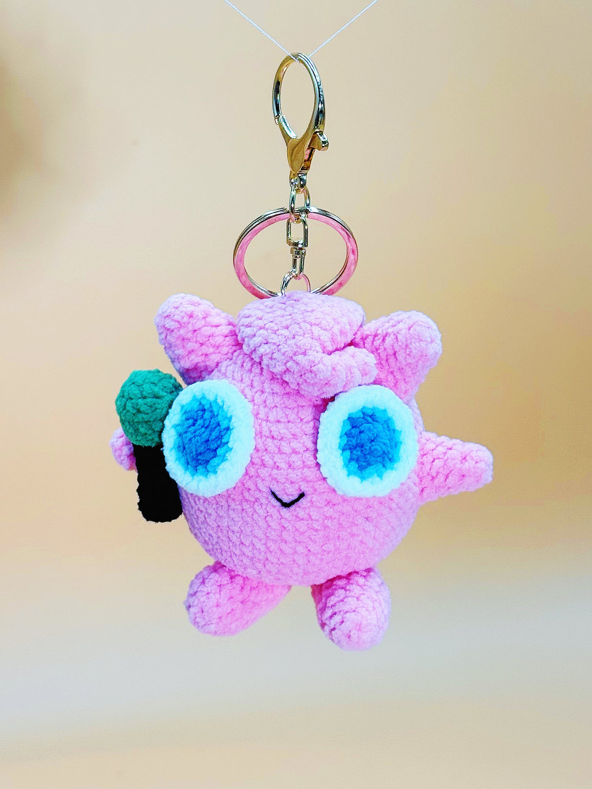 Singer Monster Keychain | Crochet Keychain Gamer Gift