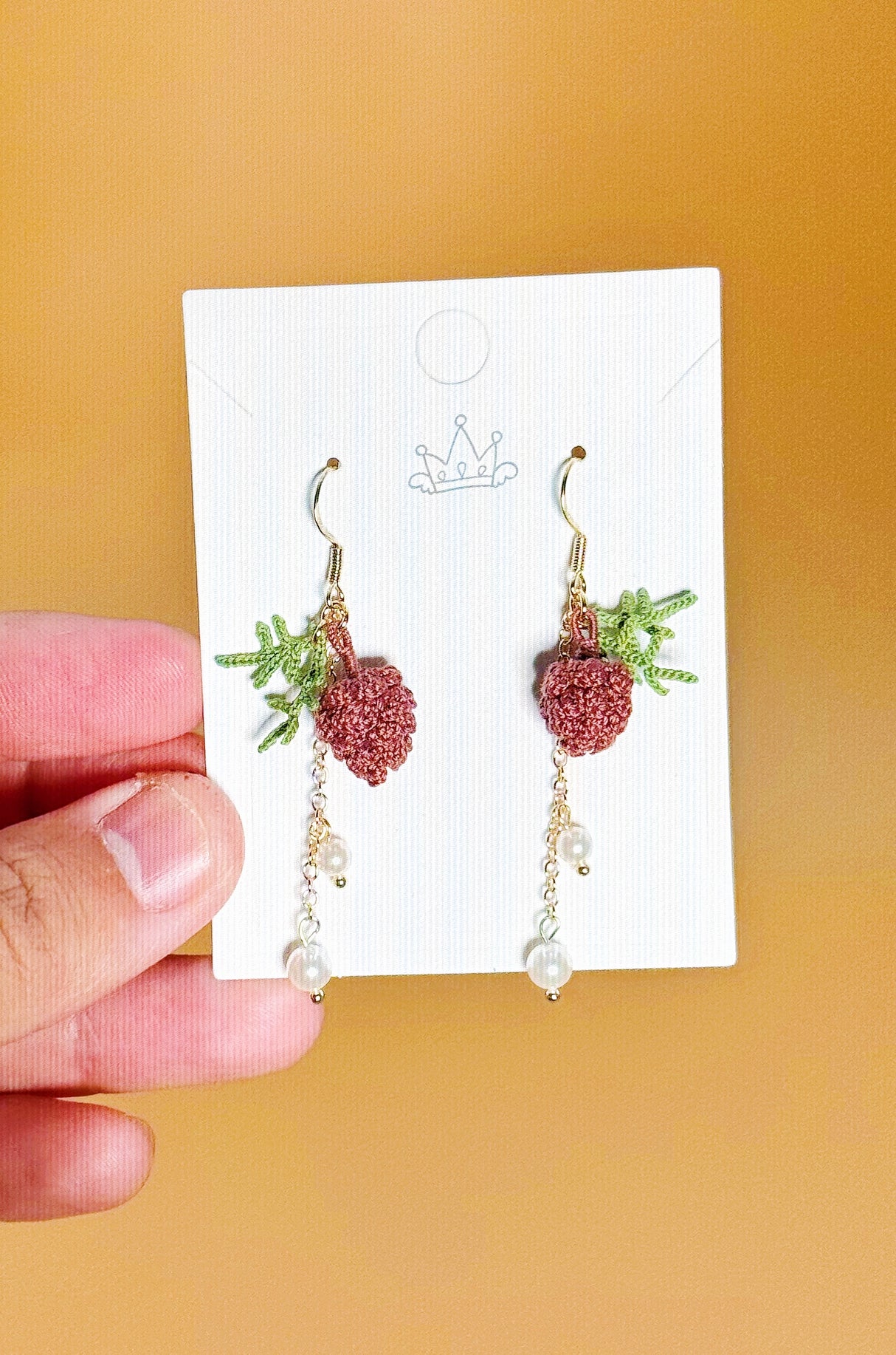 Acorn Earrings | Handmade Crochet Gift