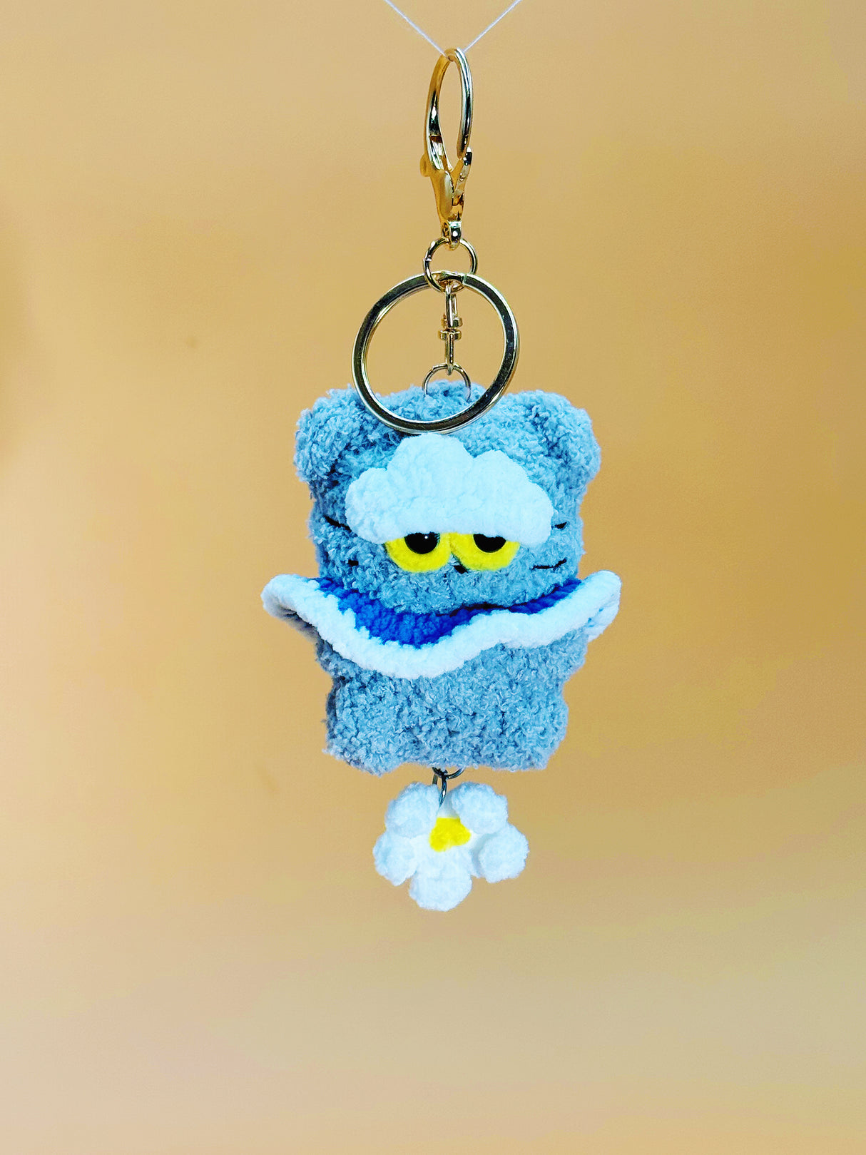 Sleeping Cat Keychain | Crochet Keychain Anime Gift