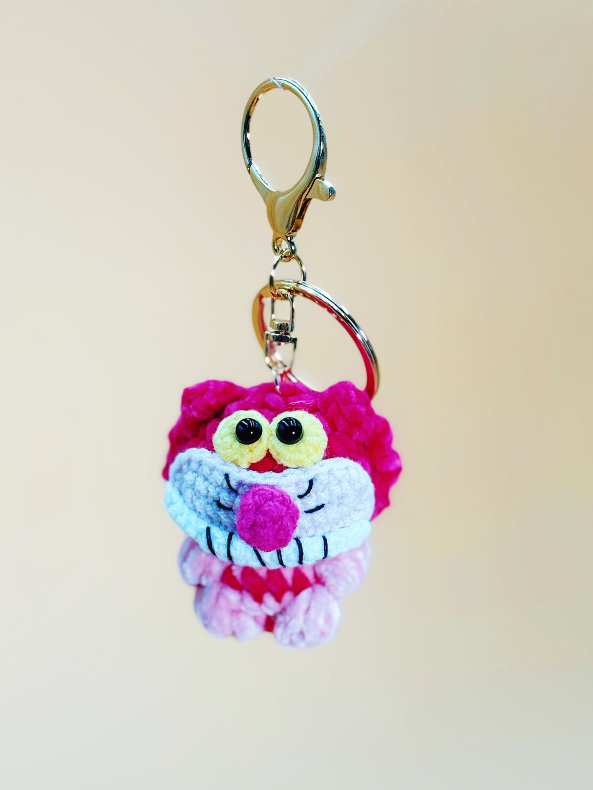 Cheshire Cat Keychain | Cute Crochet Keychain