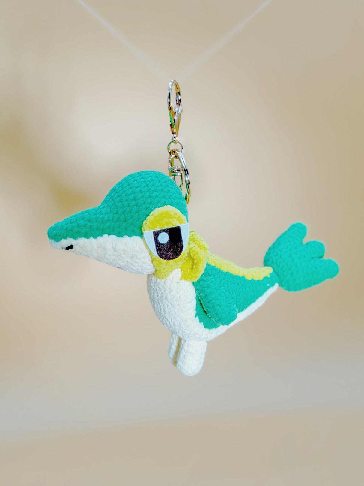 Snivyy Keychain | Crochet Keychain Gamer Gift