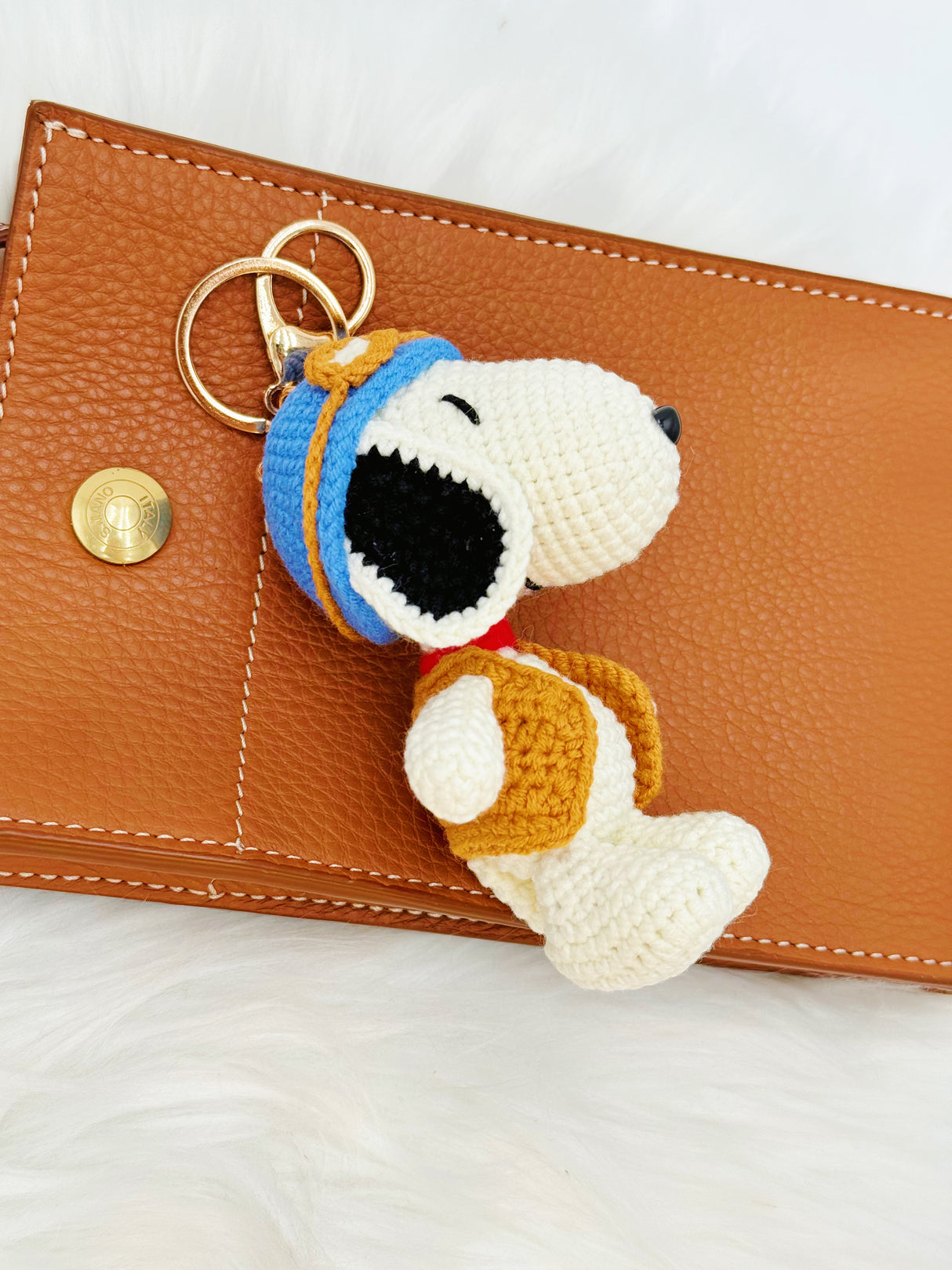 Pilot peanut Crochet Keychain