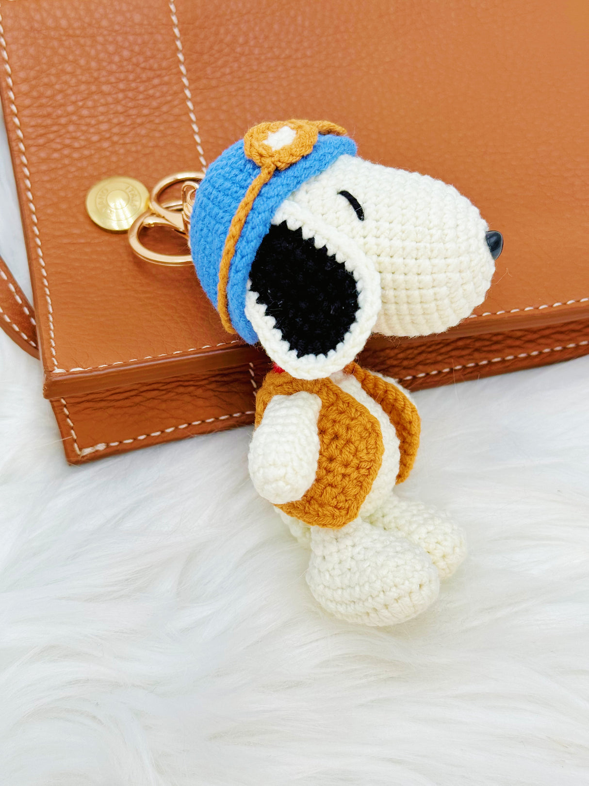 Pilot peanut Crochet Keychain