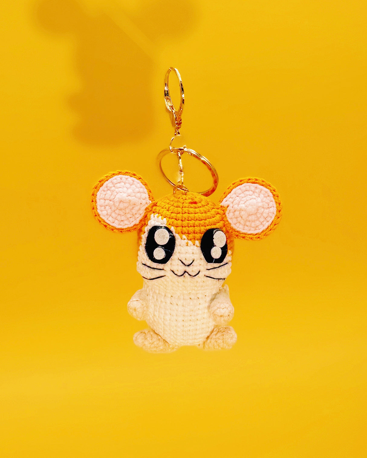 Hamtaro Keychain | Crochet Keychain Anime Gift