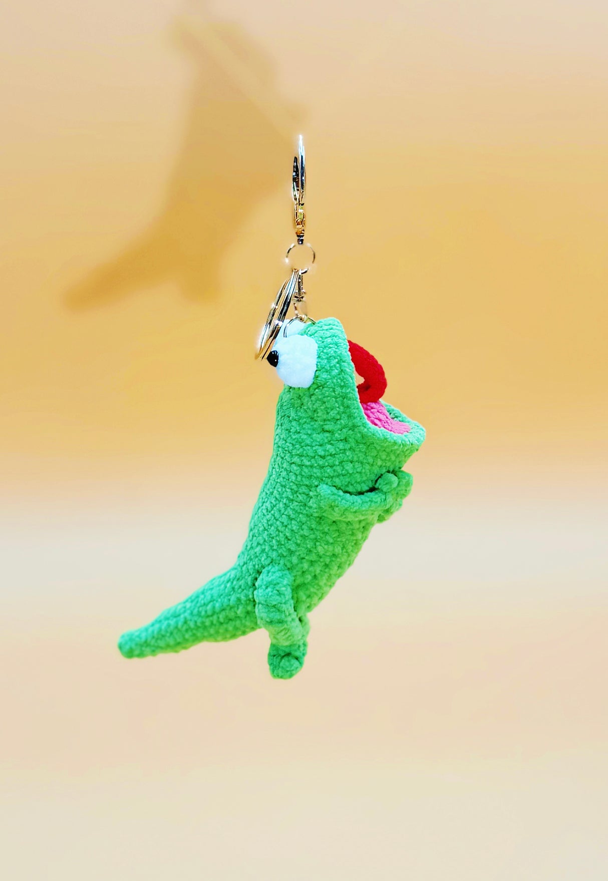 Yelling Lizard Keychain | Crochet Keychain Anime Gift