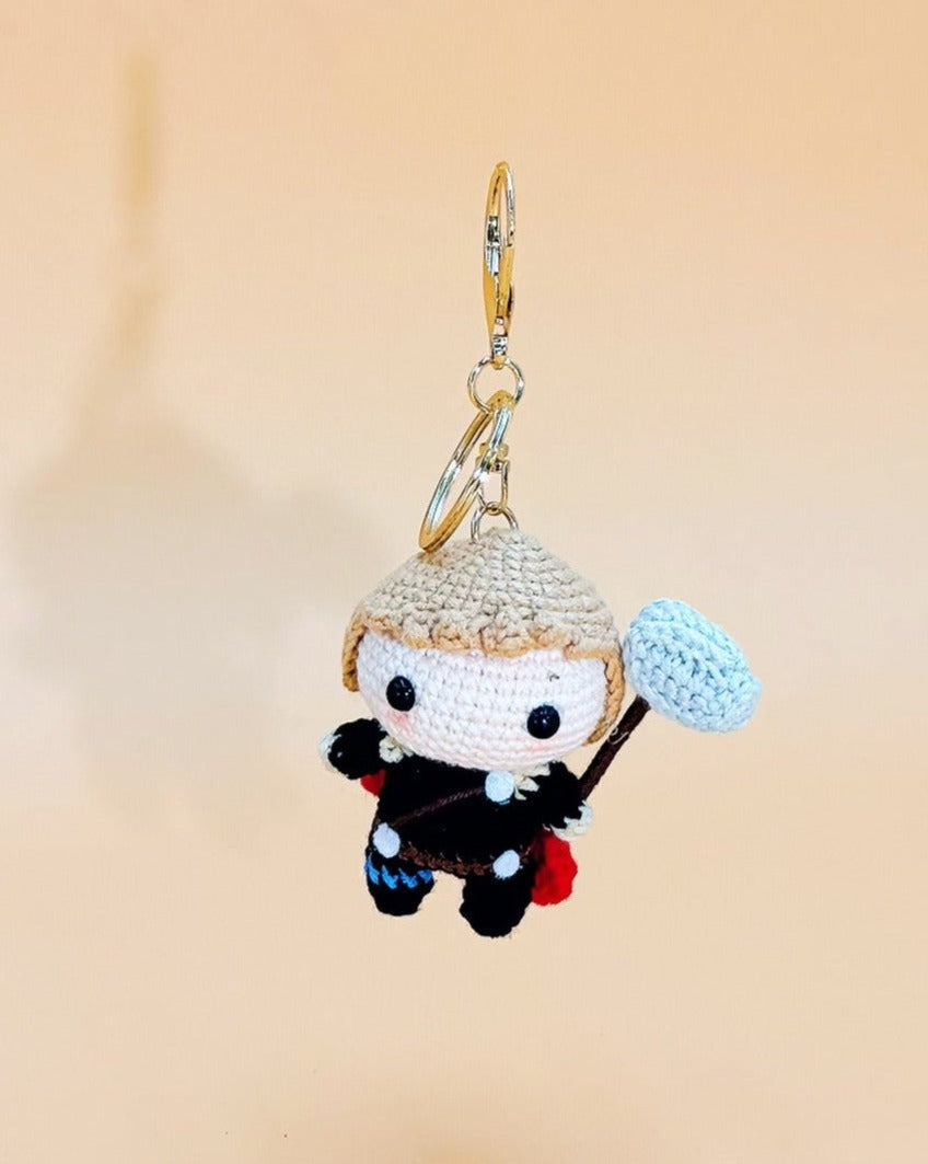 Hero Hammer God | Cute Crochet Keychain