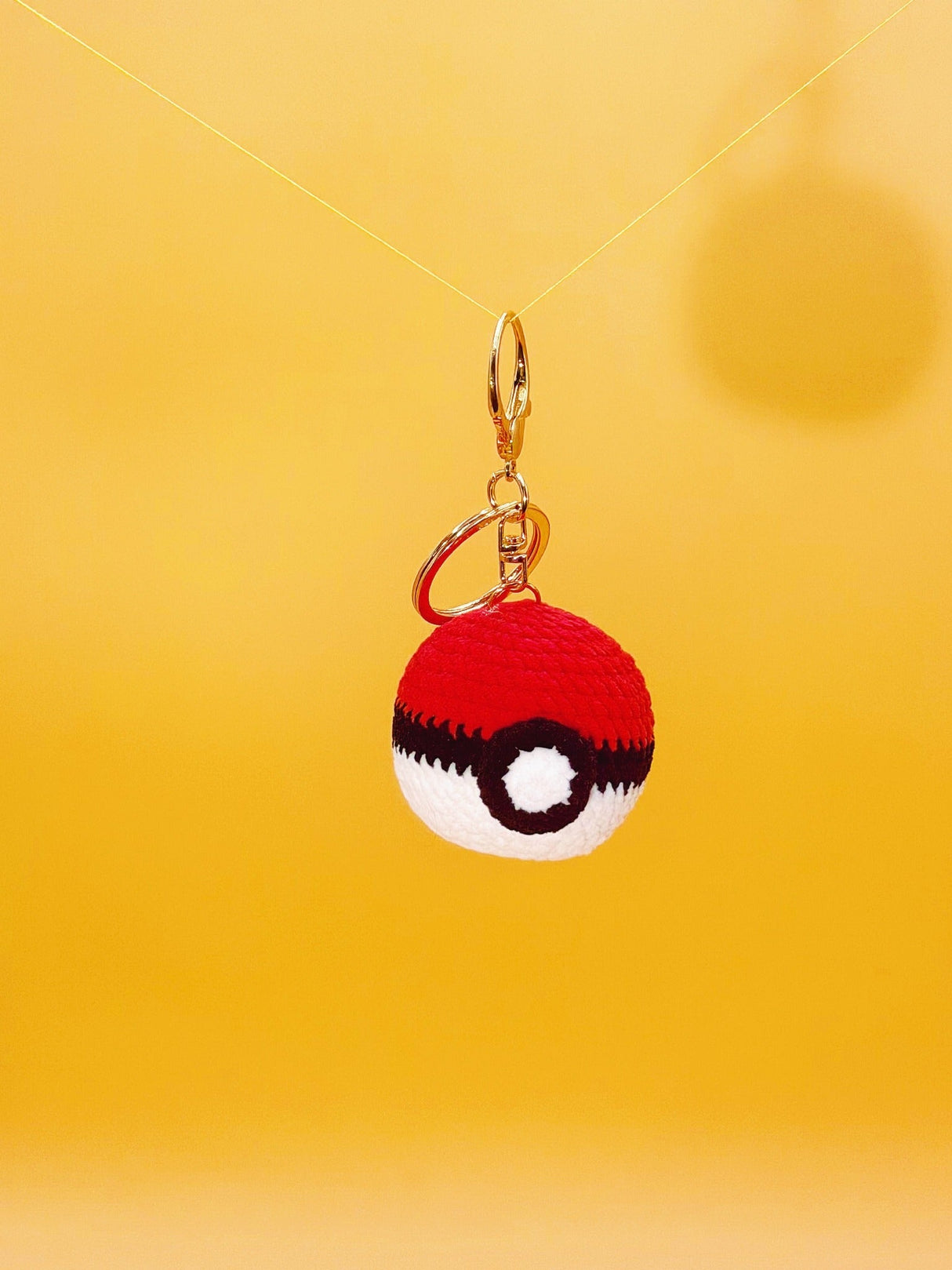 Capture ball handmade crochet keychain