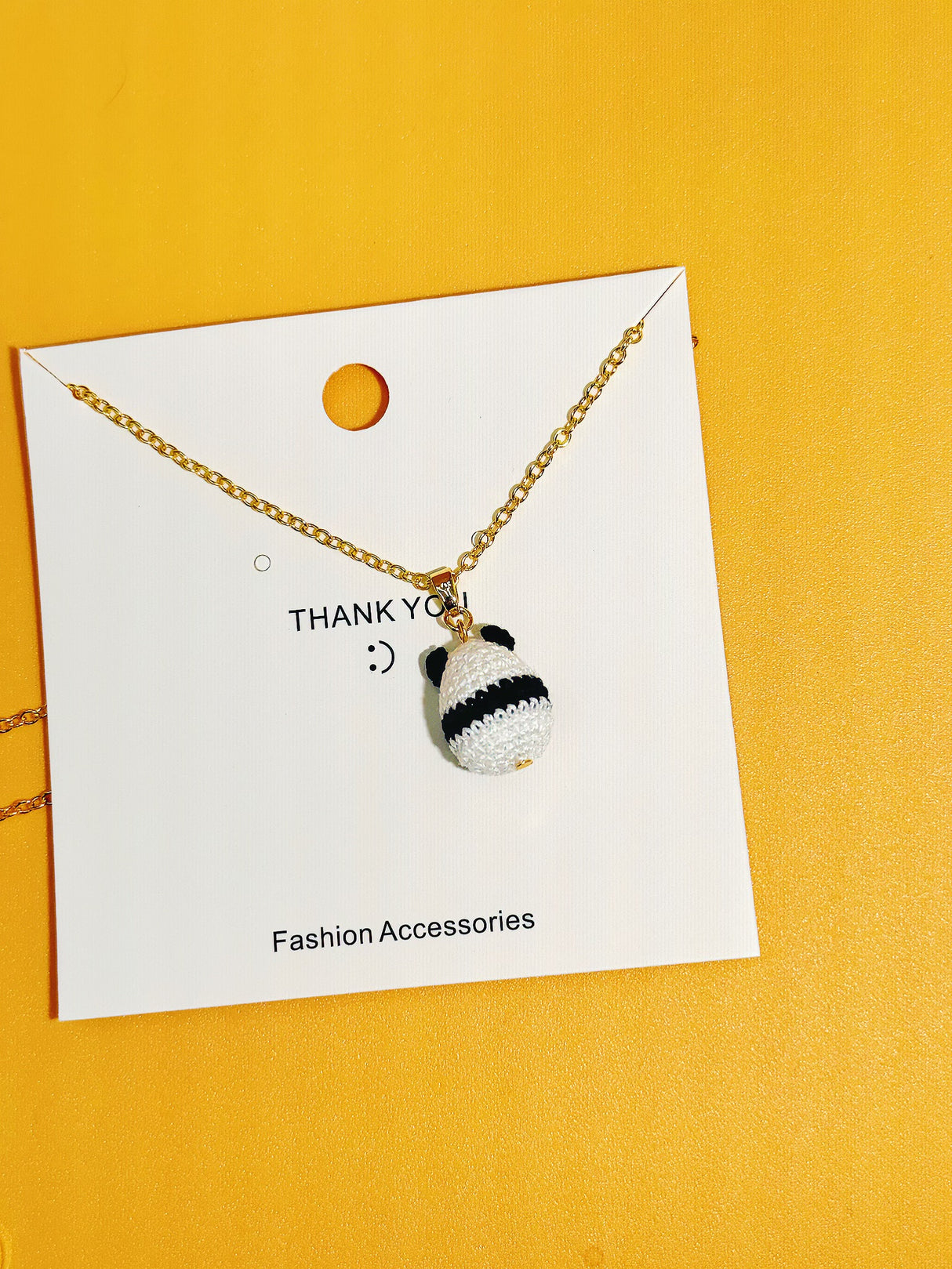 Panda Necklace | Handmade Crochet Gift
