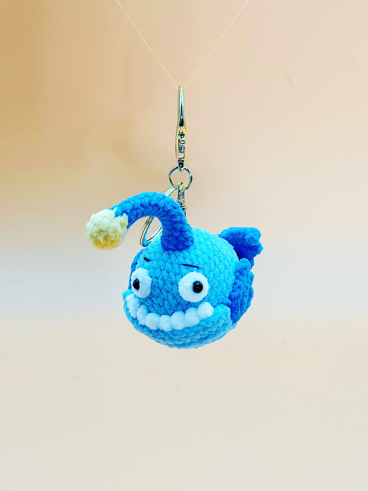 Lanternfish Crochet Keychain