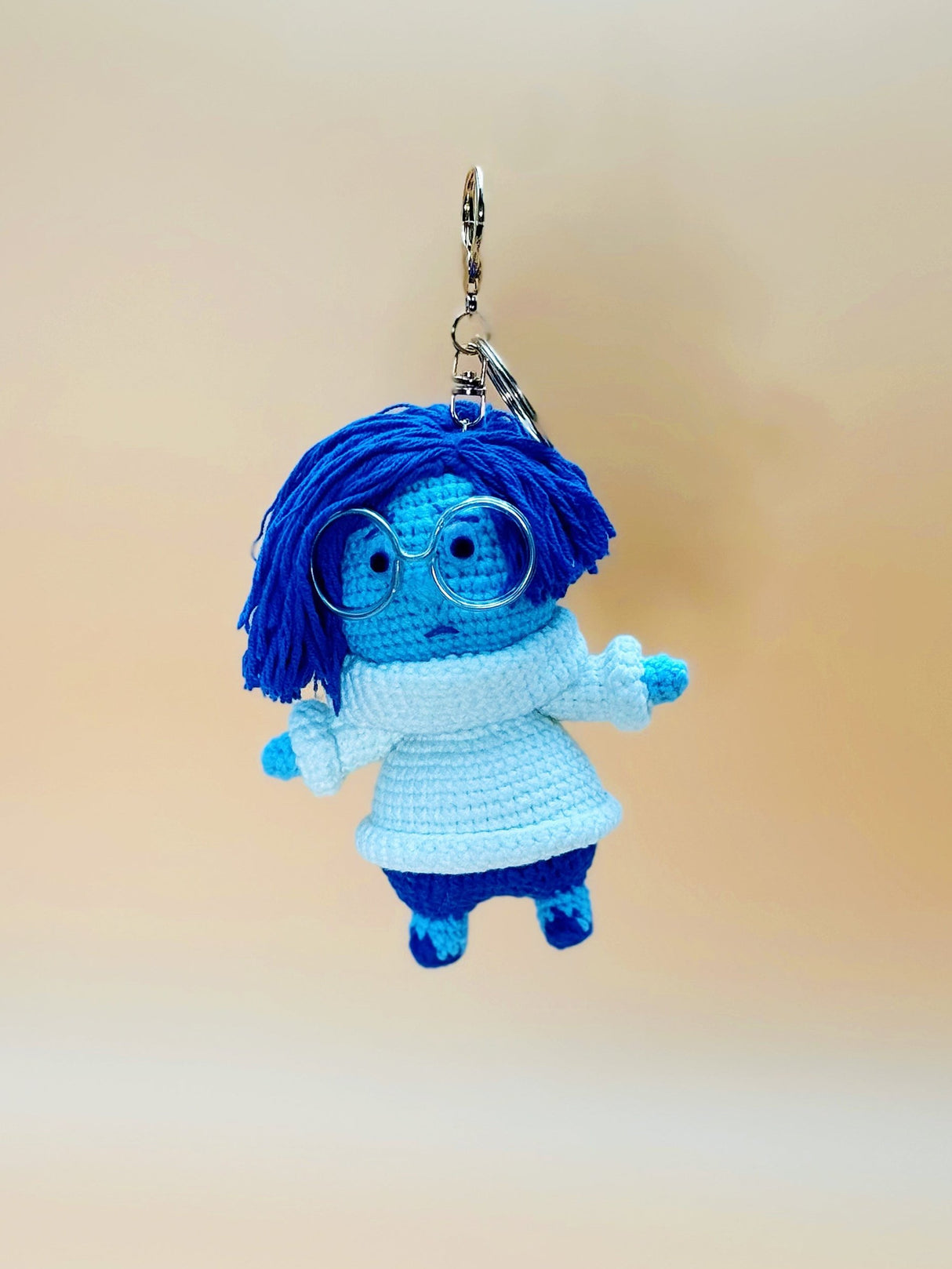 Sad Figure (19cm) | Cute Crochet Keychain