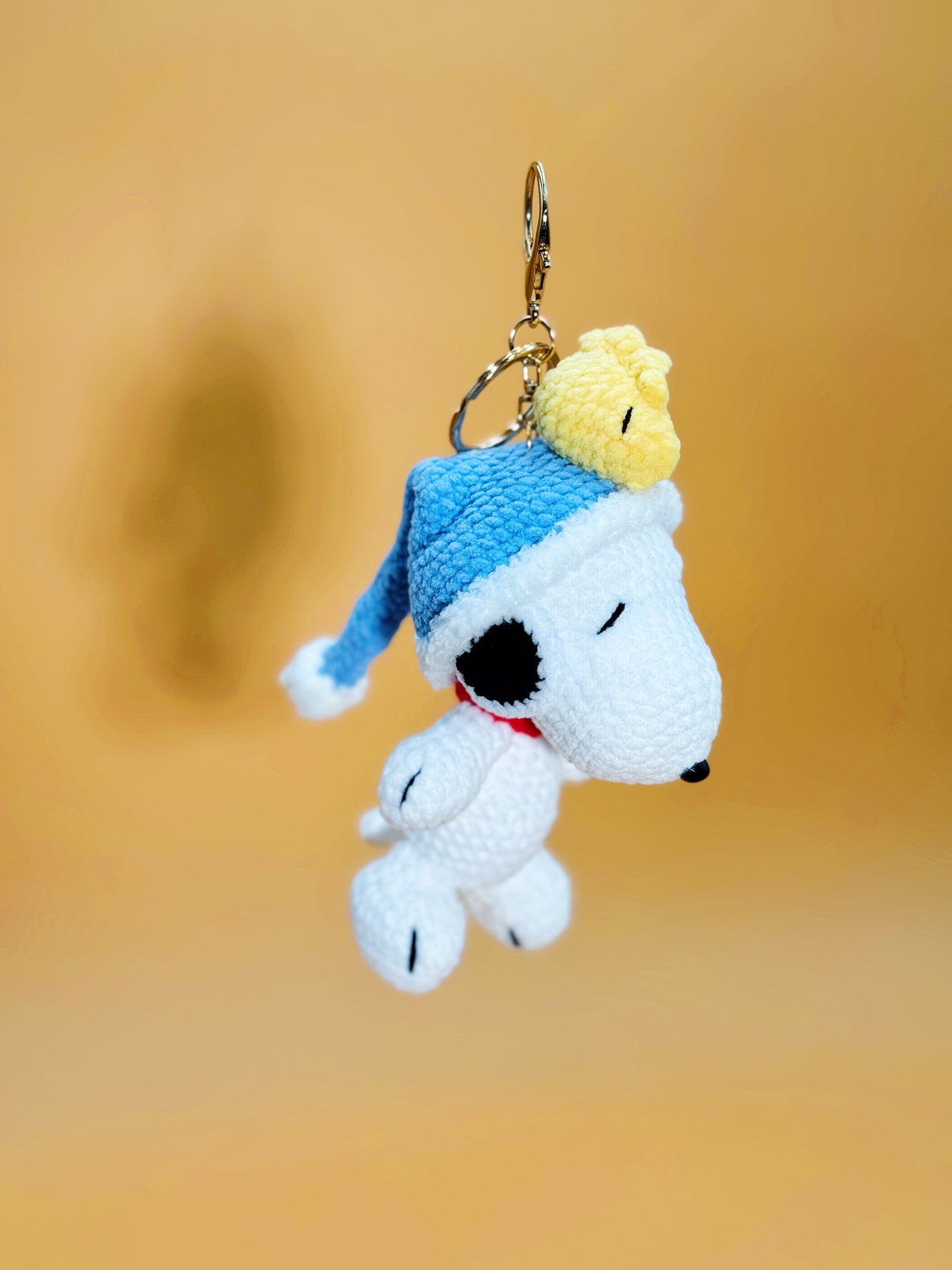 Snoopy with Woodstock Keychain | Cute Crochet Keychain