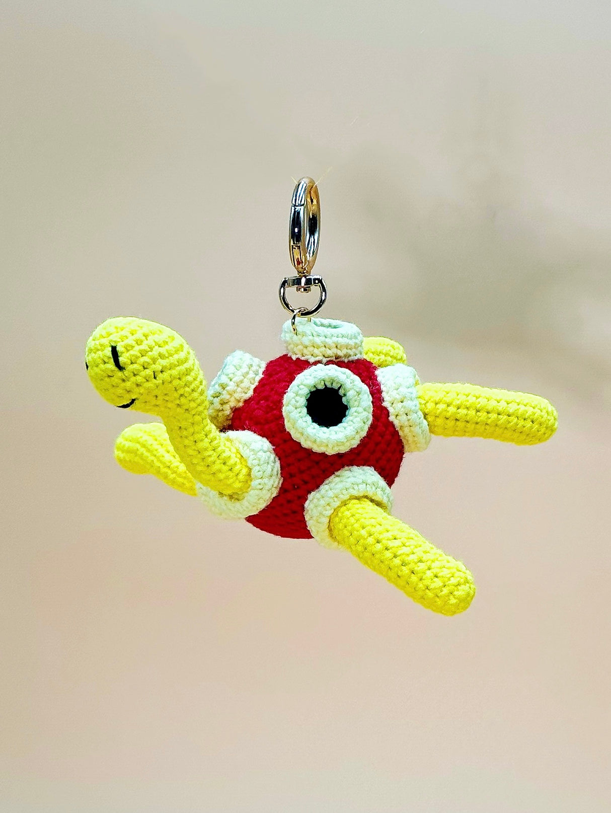 Fire Turtle Monster Keychain | Crochet Keychain Gamer Gift
