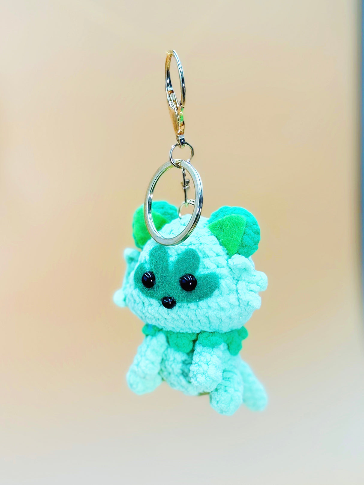 Sprigati Cat Monster Keychain | Crochet Keychain Gamer Gift