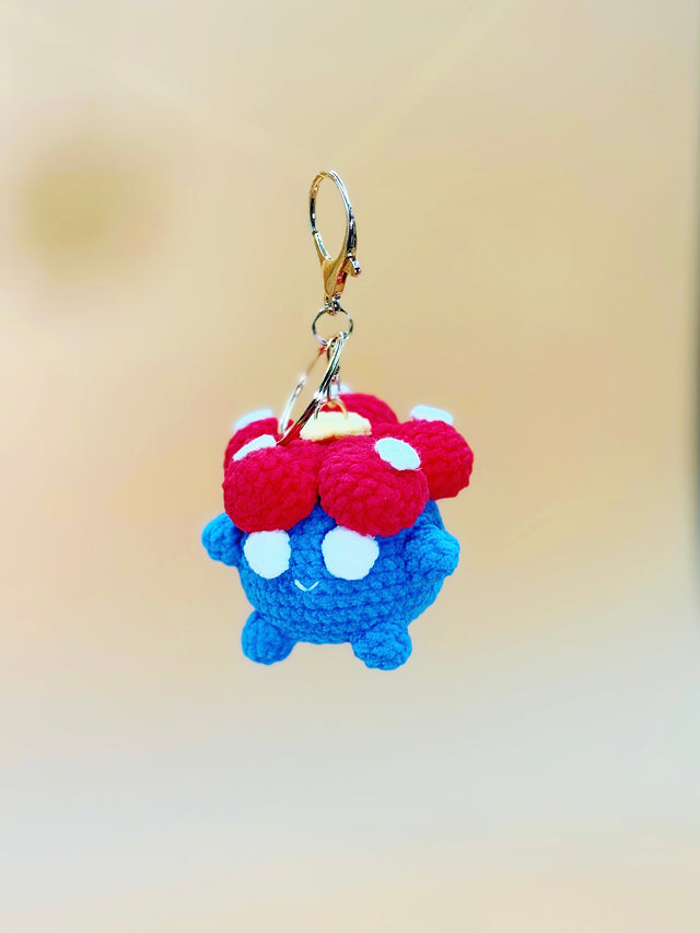 Stinky Flower Monster Keychain | Crochet Keychain Gamer Gift