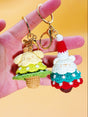 Sanrioo Xmas Tree Keychain | Cute Crochet Keychain