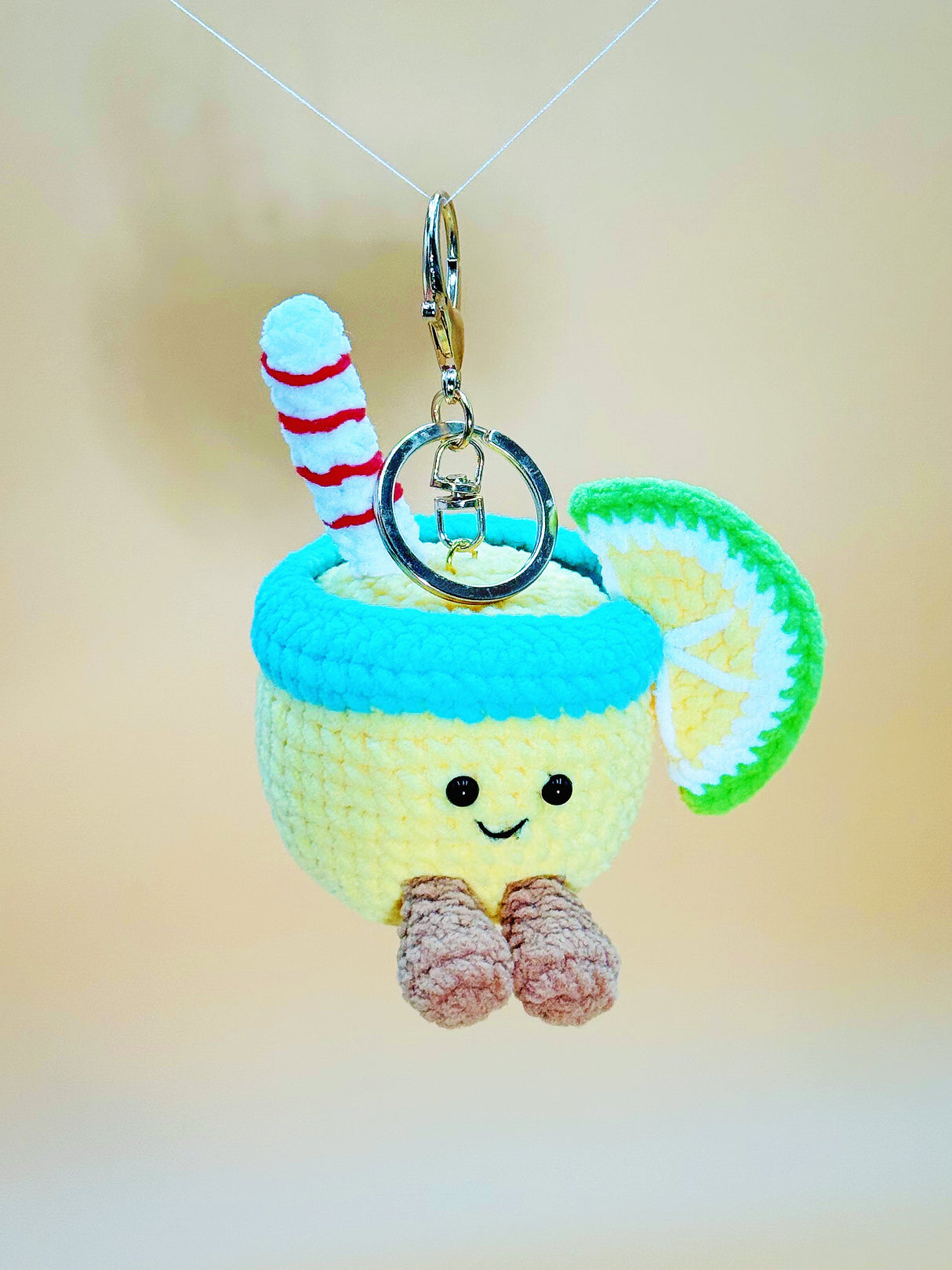 Smile Lemonade Keychain | Cute Crochet Keychain