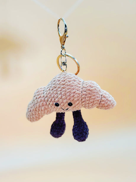 Croissant Keychain | Cute Crochet Keychain
