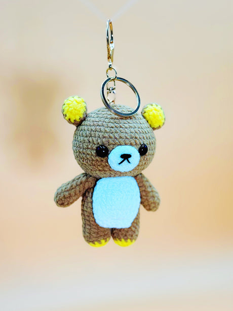 Rila Bear Keychain | Crochet Keychain Anime Gift