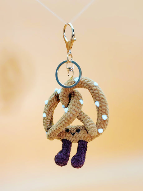 Pretzel Keychain | Cute Crochet Keychain