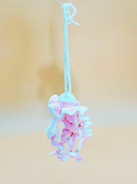 Jellyfish Car Hanger | Cute Crochet Keychain