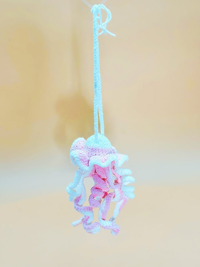 Jellyfish Car Hanger | Cute Crochet Keychain