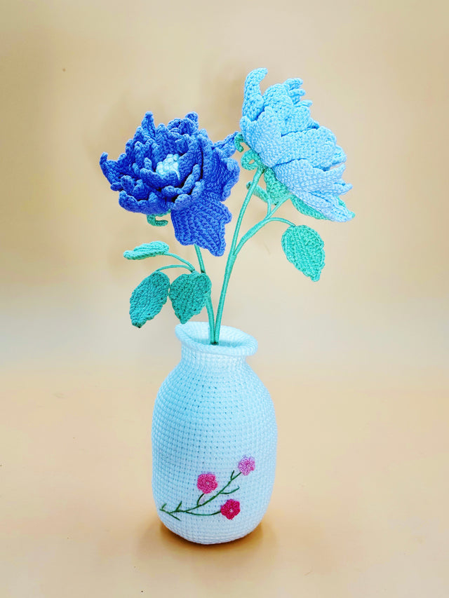 Couture Rose Tilia  (Big) Flower Pot | Crochet Flower Pot Home Decor