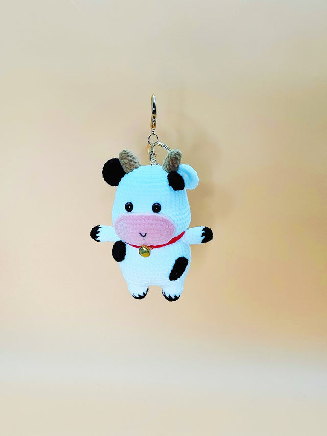 Dairy Cow Keychain | Cute Crochet Keychain
