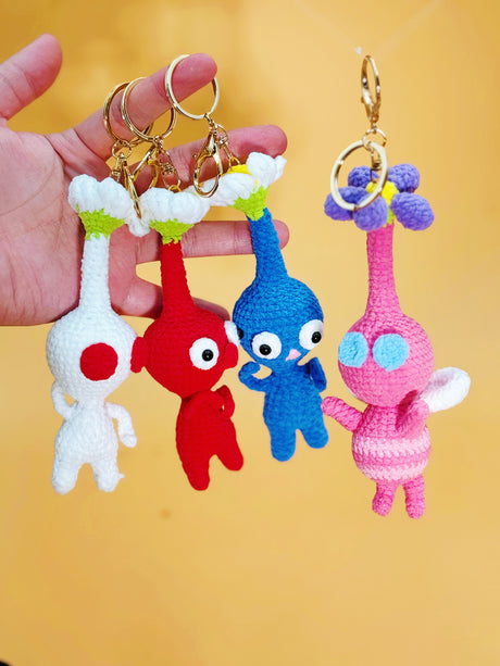 Pixmin Keychain | Crochet Keychain Gamer Gift