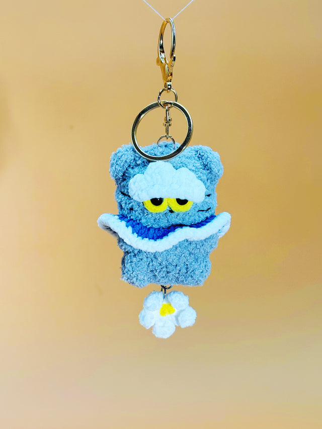 Sleeping Cat Keychain | Crochet Keychain Anime Gift