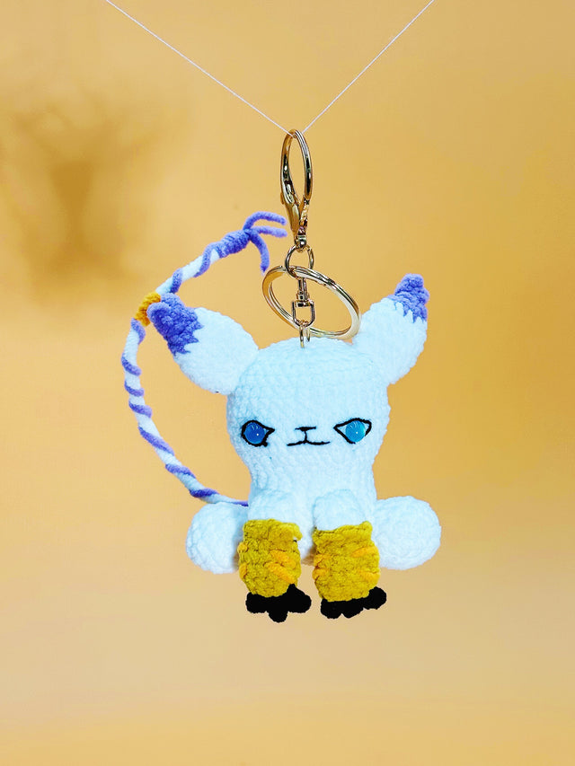Tailmon Keychain | Crochet Keychain Anime Gift