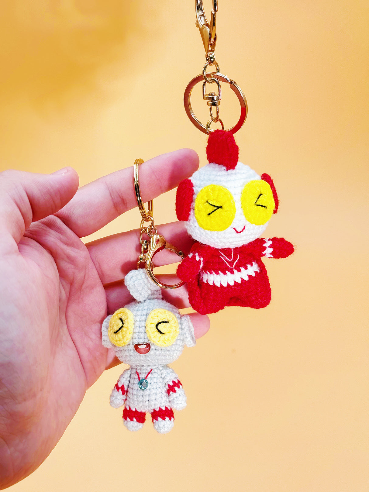 Ultraman Keychain | Crochet Keychain Anime Gift
