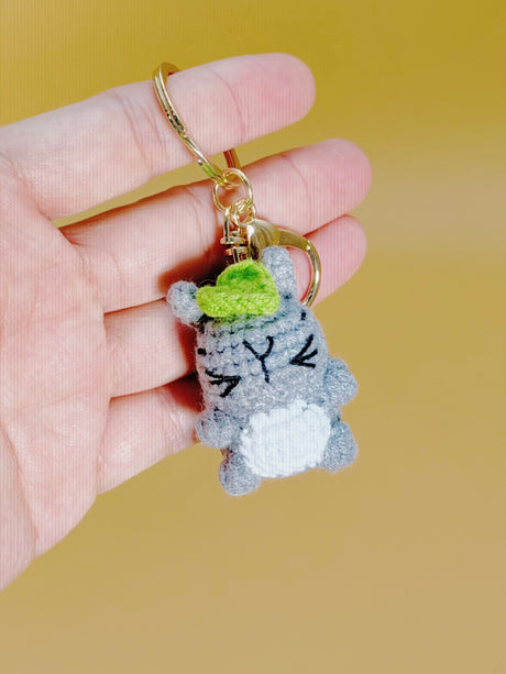 Totoro Capy Keychain | Crochet Keychain Anime Gift