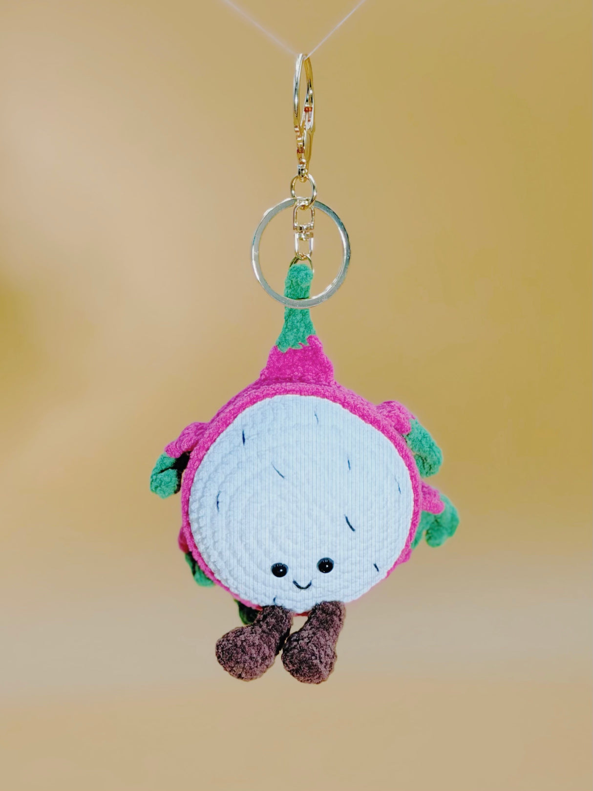 Dragonfruit Keychain | Crochet Keychain Gamer Gift