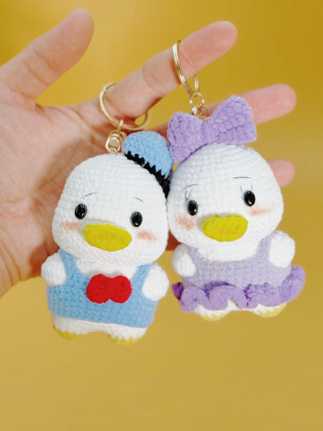 Donald & Daisy Duck Keychain | Cute Crochet Keychain