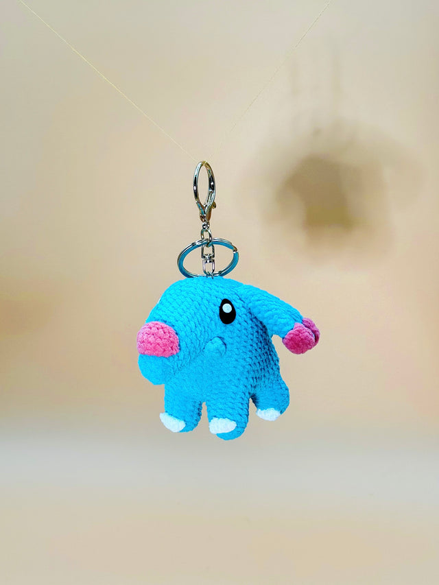 Elephant Monster Keychain | Crochet Keychain Gamer Gift