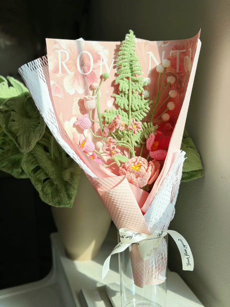 Jumbo Pink Craziness | Crochet Bouquet & Forever Flowers
