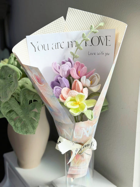 Jumbo Tulip Bouquet | Crochet Bouquet & Forever Flowers