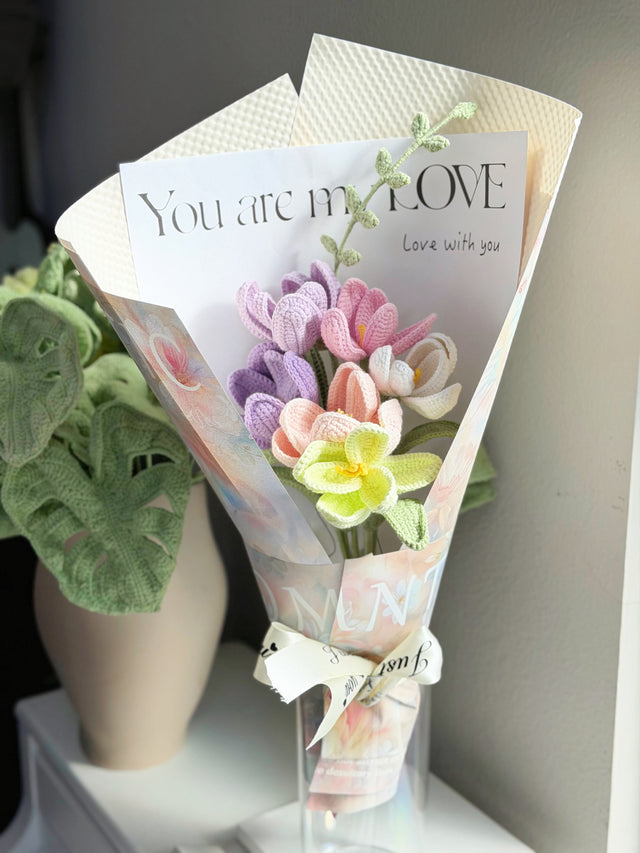 Jumbo Tulip Bouquet | Crochet Bouquet & Forever Flowers