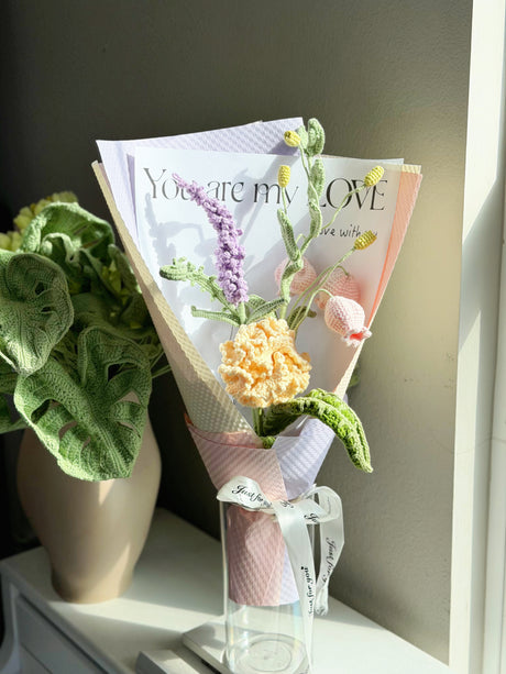 Jumbo Wild Lantern Lily Bouquet | Crochet Bouquet & Forever Flowers