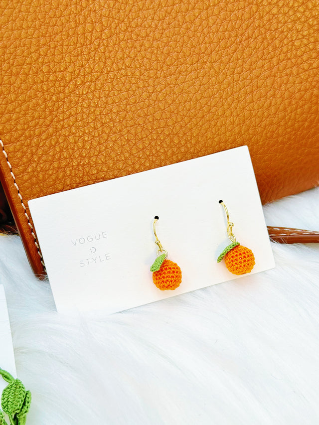 Orange Earrings | Handmade Crochet Gift