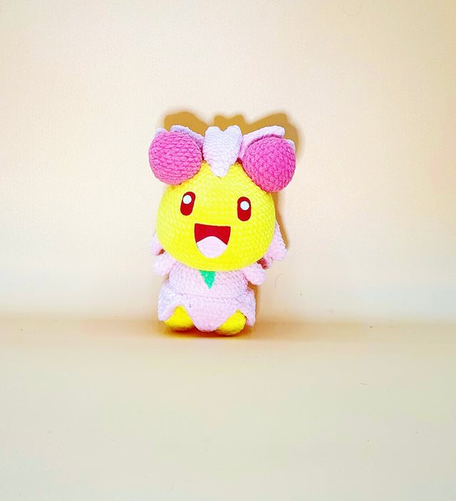 Sakura Monster Plushie | Handmade Crochet Plushie Gift