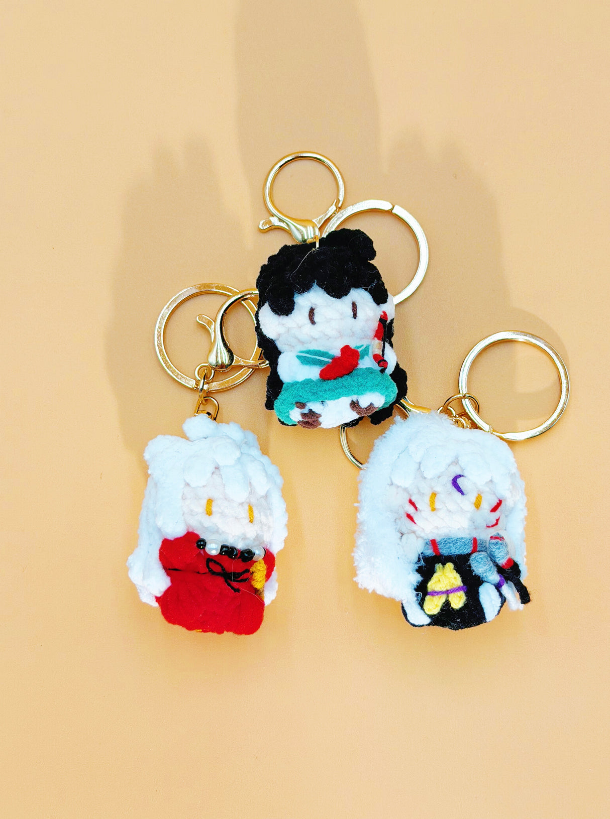 Inuyasha Keychain | Crochet Keychain Anime Gift