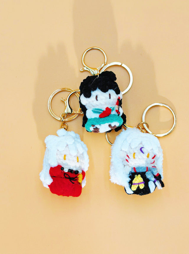 Inuyasha Keychain | Crochet Keychain Anime Gift