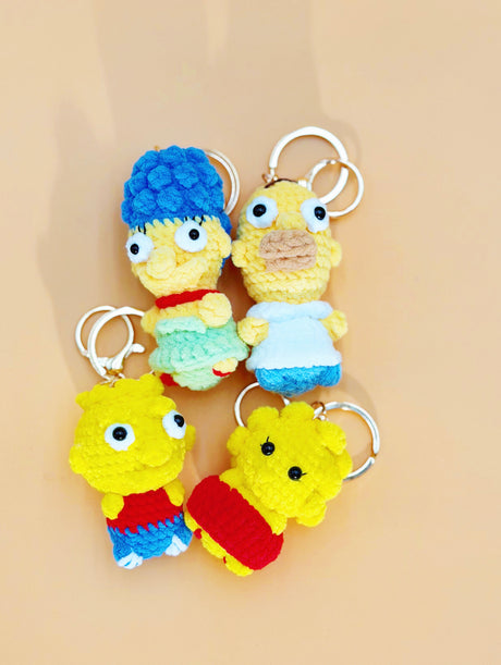 The Simpsons Keychain | Crochet Keychain Anime Gift
