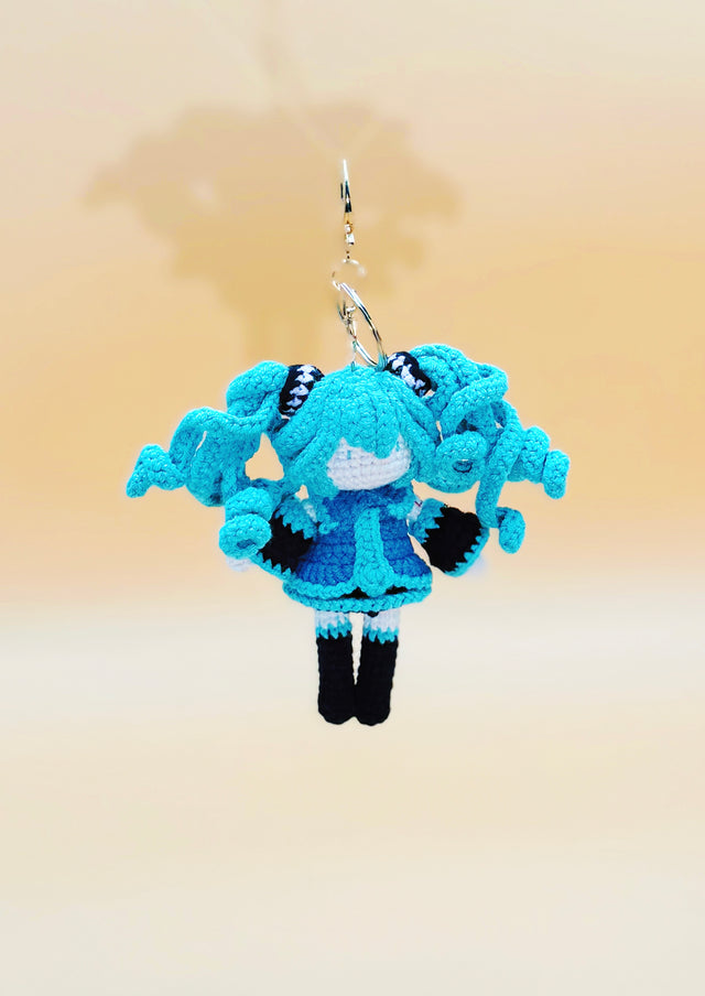 Miku Keychain | Crochet Keychain Anime Gift
