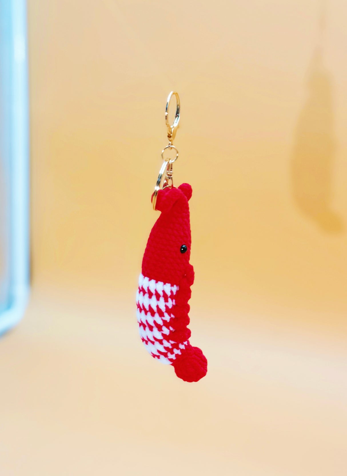 Shrimp Keychain | Cute Crochet Keychain