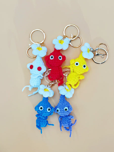 Mini Pikmin Keychain | Crochet Keychain Gamer Gift