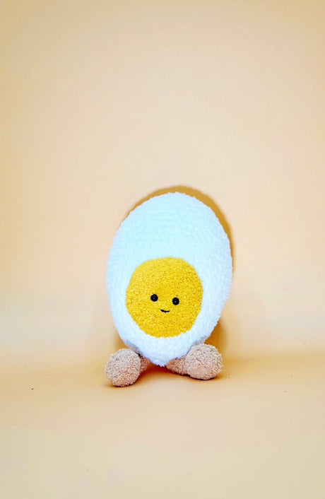 Smile Egg Plushie | Crochet Flower Pot Home Decor