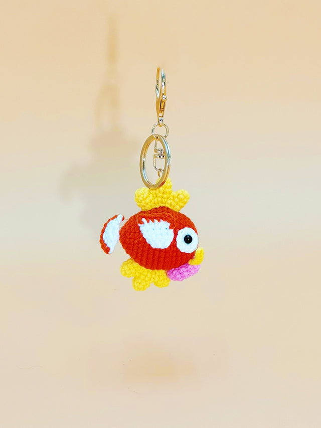 Fish Monster Keychain | Crochet Keychain Gamer Gift